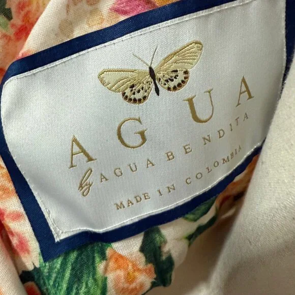 Agua By Agua Bendita lima jardiniera' floral-print linen maxi dress - Picture 10 of 11